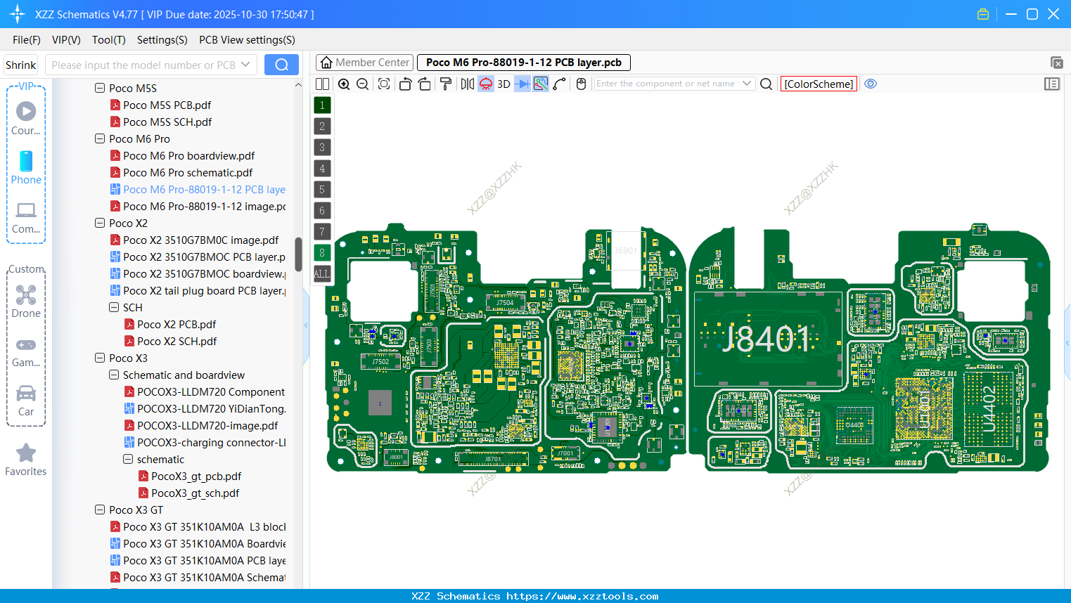 Xiaomi Poco M6 Pro-88019-1-12 PCB Layer